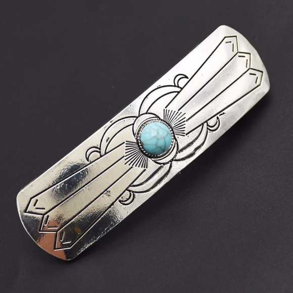 Boho Silver Tone Hair Clip - Picture 2 of 5